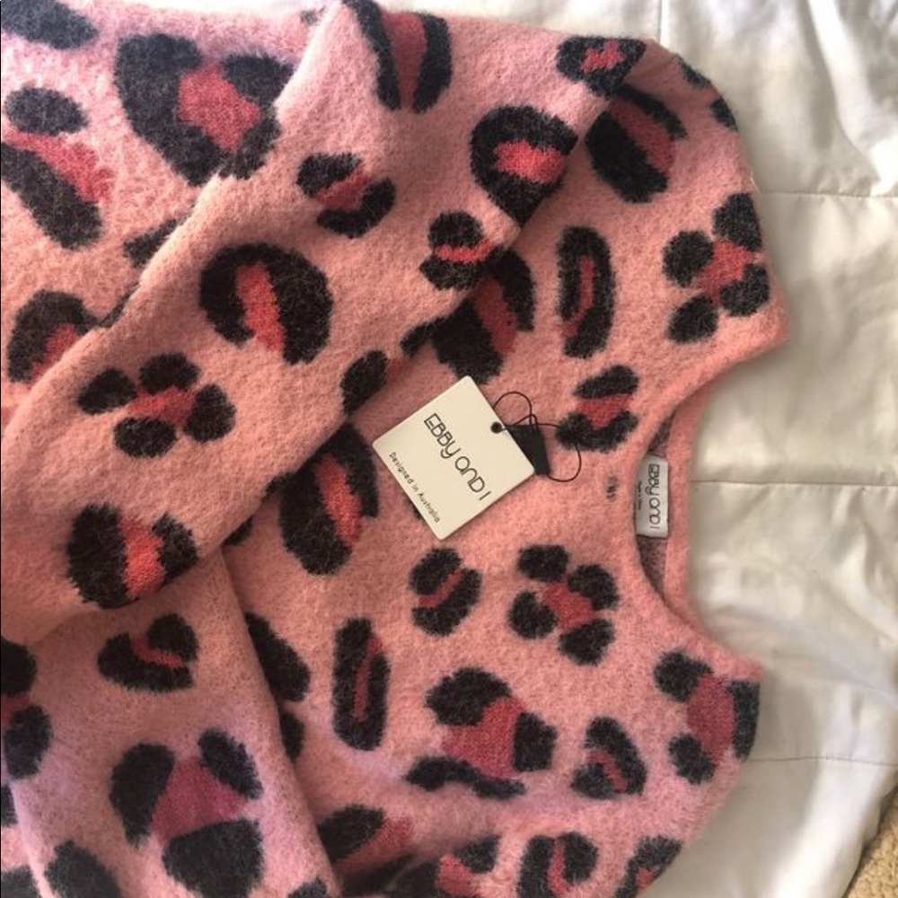 Ebby and I Pink Leopard Sweater S